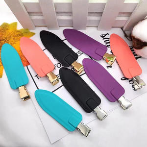 Jepit Rambut Salon Barber Matte 8cm Custom, Jepit Rambut Kosmetik Datar Tanpa Bekas Lipatan Saat Mencuci Muka, Jepit Rambut Anti Lipatan - Product Image 2