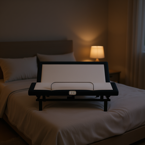 Base de massage réglable King avec alimentation USB, massage corporel, lumière LED nocturne et conception à espacement zéro - Product Image 2