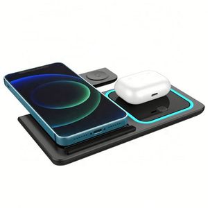 Soldes Exceptionnelles : Station de Recharge Sans Fil Portable 3-en-1 pour Smartphones, Support de Charge Pliable pour Montres et Bases de Recharge - Product Image 3