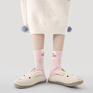 Customizable Warm Coral Fleece <strong>Socks</strong> for Women Autumn and Winter Thickened Cute <strong>Socks</strong> Cartoon Animal Plush Mid-calf Women <strong>Socks</strong> - Product Image 4