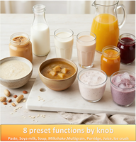 Blender électrique haute vitesse, lame en acier inoxydable, mixeur alimentaire multifonction, puissance élevée pour les smoothies, les jus