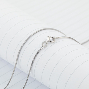 Nueva joyería al por mayor 1,5mm <span class=keywords><strong>italiano</strong></span> S925 plata esterlina Collar chapado en oro <span class=keywords><strong>cadena</strong></span> Chopin cadenas tejidas chapadas en oro 16-18 pulgadas - Product Image 1