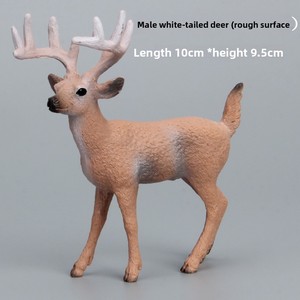 Modèles d'animaux simulés en plastique, jouets de parc safari, ensemble de décorations d'élans, de cerfs à queue blanche et de faons, pour les 14 ans et plus - Product Image 2