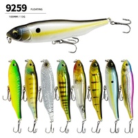 Leurre bionique flottant 100mm/13g pour pêche en mer longue distance, leurre flottant type crayon pour la pêche à la perche, modèle 9259