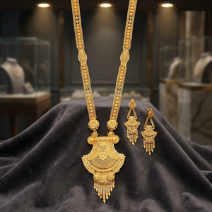 Wholesale 14K18K24K Gold Plated Forming Necklaces Set, Traditional Floral Design Jewelry Set, Brass Gold Filled Fashion Jewelry. - Product Image 2