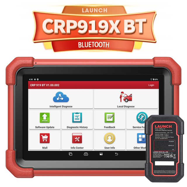 New Arrival Launch X431 CRP919x BT Bidirectional Control OBD2 Diagnostic Tools Active Test Car Code Reader with 31 Resets