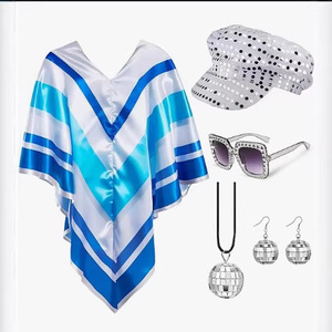 Conjunto <span class=keywords><strong>de</strong></span> Disfraz <span class=keywords><strong>de</strong></span> Halloween para Cosplay Disco, Capa Estampada y Calentadores <span class=keywords><strong>de</strong></span> Piernas con Lentejuelas, Trajes <span class=keywords><strong>de</strong></span> TV y Cine para <span class=keywords><strong>Hombre</strong></span> Adulto, Venta al por Mayor - Product Image 1