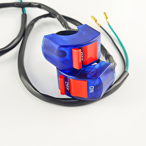 Interruptor de manillar de motocicleta Qiangye, azul y rojo, encendido/apagado, para accesorios de modificación de motocicletas - Product Image 2