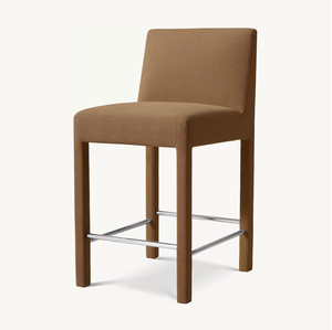 Sassanid OEM diseño belga belleza escultural totalmente tapizado a mano <span class=keywords><strong>Mona</strong></span> tela comedor mostrador taburete Bar - Product Image 1