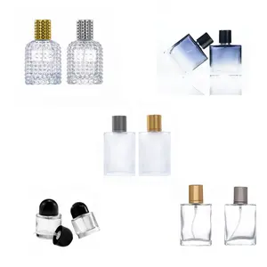 Botella de Perfume de vidrio portátil con atomizador, 30ml, 50ml, piña