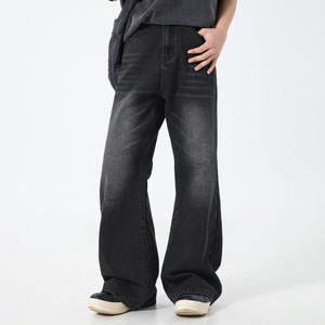 <span class=keywords><strong>Jeans</strong></span> da <span class=keywords><strong>Uomo</strong></span> Personalizzati in Denim Stile Streetstyle Oversize Unisex a Zampa d'Elefante Larghi e Comodi Pantaloni <span class=keywords><strong>Jeans</strong></span> da <span class=keywords><strong>Uomo</strong></span> <span class=keywords><strong>Blu</strong></span> a Gamba Larga e Taglio Dritto - Product Image 3