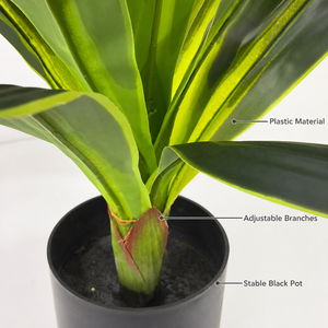 Planta Artificial de Dracaena Lemon Lime, Planta Artificial Variegada de Dracaena Fragrans en Maceta para Decoración de Interiores de Hogar y Oficina - Product Image 3
