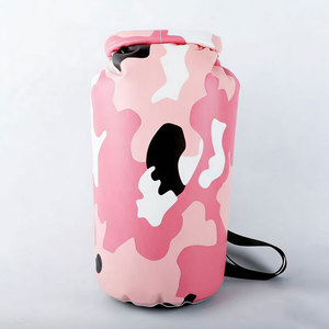 กระเป๋ากันน้ำลายพรางสีชมพู ขนาด 2L 5L 10L 15L 20L 30L สำหรับกิจกรรมกลางแจ้ง ตั้งแคมป์ ดำน้ำ ชายหาด ตกปลา ทำจาก PVC - Product Image 1