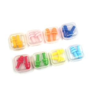 Tapones para los oídos de silicona impermeables para nadar, tapones para los oídos con forma de árbol de Navidad que cancelan el ruido y promueven el sueño para estudiantes - Product Image 5