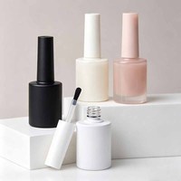 Bouteilles en verre vides personnalisées pour vernis à ongles UV, 15 ml, impression de logo personnalisé, flacon de vernis à ongles 15 ml avec pinceau arqué