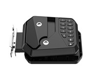 Cerradura Inteligente Digital con Tarjeta de Memoria para la Aplicación Tuya, Desbloqueo por Contraseña/Llave/Control Remoto, Aleación de Aluminio Impermeable para Puerta de Acero