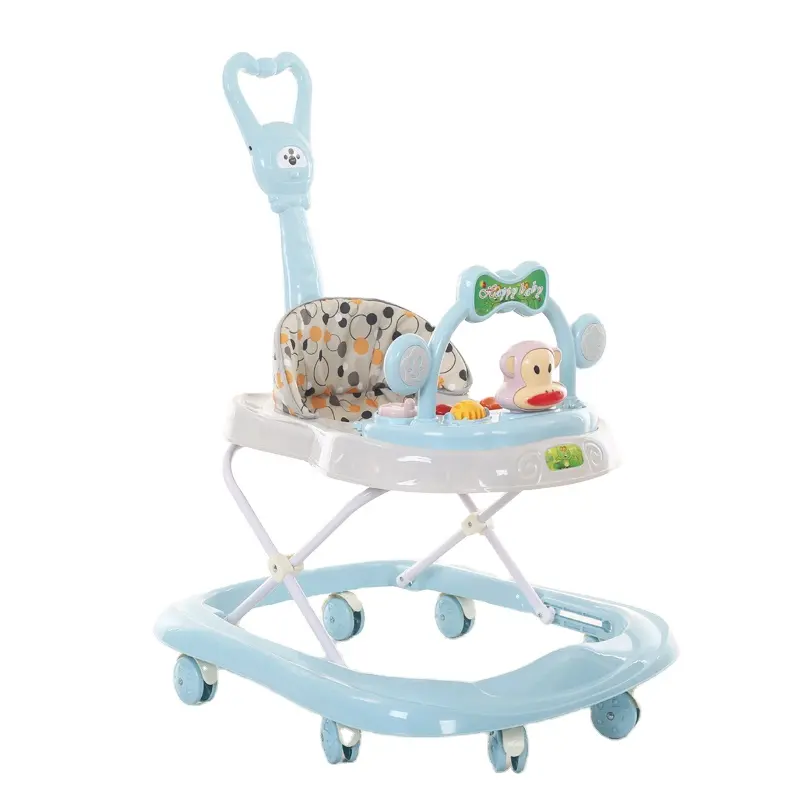 Round adjustable wooden baby walker on alibaba/ baby walker stroller for sale/2020 best baby walker