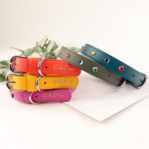 Collar de perros de Mascota de cuero Pu en blanco con barra deslizante para letras y dijes de <span class=keywords><strong>10mm</strong></span> - Product Image 2