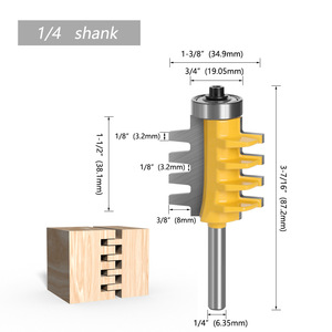 Carbide Tipped Router Bit 1/4 In Round Shank Straight Cut For Woodworking - Product Image 3