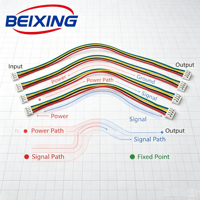 Câbles connecteurs BeiXing mâle-femelle à âme en cuivre, isolation nylon, pas de 1,25 mm, double extrémité, 2 à 6 broches, longueur 120 mm, tension nominale 36 V