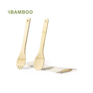 Juego de ensaladera de bambú, utensilios ecológicos personalizados - Product Image 1