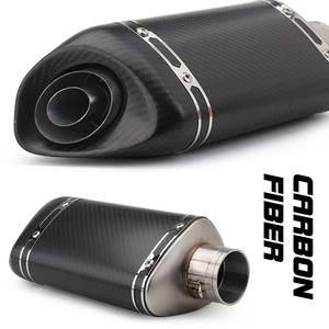 Silencieux d'échappement de moto en fibre de <span class=keywords><strong>carbone</strong></span> 51mm M20 Silencieux d'échappement triangulaire oblique pour Gsxr150 Z900 <span class=keywords><strong>Z750</strong></span> Xj6 Adv350 - Product Image 3