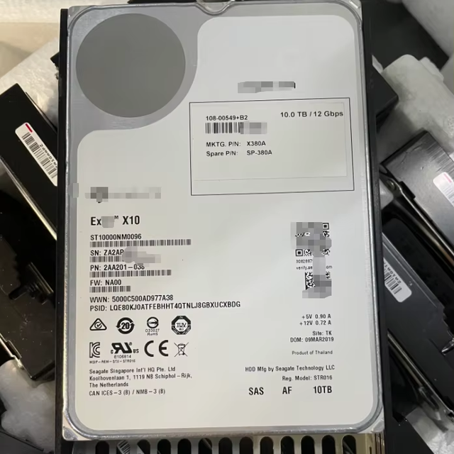 X380A 10TB 7.2k 12GBps 3.5" NL SAS HDD