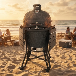 Parrilla Kamado de Carbón Multifuncional para Exteriores Auplex Serie <span class=keywords><strong>Epicure</strong></span> de 22 Pulgadas - Product Image 1