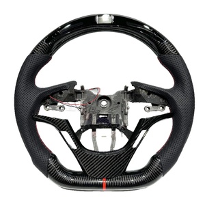 Volant sportif en fibre de carbone pour Hyundai Genesis Coupé ELANTRA ACCENT SONATA <span class=keywords><strong>NF</strong></span> Fibre de carbone forgée rouge améliorée - Product Image 1