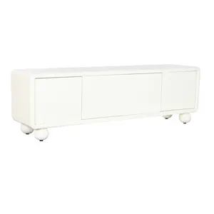 Mueble para TV de MDF 160X37X50 4 PUERTAS 3D BLANCO - Product Image 6