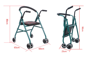 Precio <span class=keywords><strong>de</strong></span> fábrica para <span class=keywords><strong>la</strong></span> gente <span class=keywords><strong>vieja</strong></span> rollator con asiento 4 ruedas walker - Product Image 3