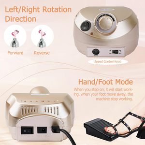 Kit de ponceuse à ongles électrique portable 30000 tr/min avec 6 embouts, bandes de ponçage, lime à ongles pour acrylique et gel, poudre à tremper, manucure et pédicure - Product Image 6