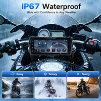 Écran de navigation pour moto de 6,86 pouces avec CarPlay sans fil, Android Auto, caméra arrière AHD, IP67 pour tous les modèles de moto
