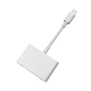USB מתאם עבור iPhone 3 ב 1 USB OTG מתאם עם טעינת יציאת 3.5mm אוזניות שקע תואם עבור iPhone 14/13/12/11 פרו