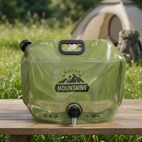 Sac à eau pliable peu encombrant, poche à eau en plastique portable et étanche avec bec verseur pour le camping en plein air et les voyages en voiture