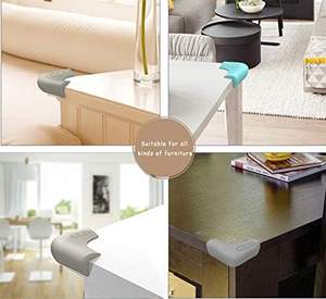 4 Protecteurs d'angle en silicone pour bébé Bords de table adhésifs pour enfants Pare-chocs de meubles de cheminée Protecteurs d'angle - Product Image 2