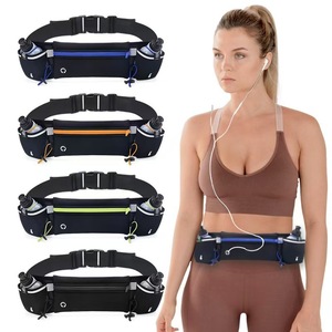 กระเป๋าคาดเอวฟิตเนส กระเป๋าใส่ขวดน้ำอเนกประสงค์ สายปรับได้ กีฬากลางแจ้ง วิ่ง ทุกเพศ สีดำ สีส้ม สีฟ้า สีเขียว - Product Image 1