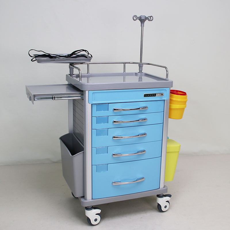 MN-EC009 High Quality Emergency Trolley Instrument Trolley Hospital Medical Trolley