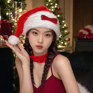 Nœud de Noël, décoration de chapeau de Noël, accessoire <span class=keywords><strong>photo</strong></span> pour enfants, costume de fête à thème créatif, couvre-chef en peluche - Product Image 1