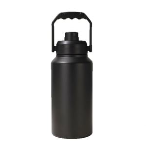 Seau à glace isotherme de camping 64 oz, bouteille d'eau en acier inoxydable, thermos portable 128 oz avec poignée - Product Image 4