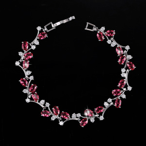 Pulsera de circón chapada en platino de 18 quilates de estilo surcoreano para niñas, joyería de mano, disponible en AliExpress y <span class=keywords><strong>Ebat</strong></span> - Product Image 3