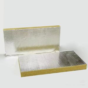 Panneau en <span class=keywords><strong>laine</strong></span> <span class=keywords><strong>de</strong></span> <span class=keywords><strong>roche</strong></span> <span class=keywords><strong>de</strong></span> 40 mm avec feuille d'aluminium pour conduit d'air - Matériau ignifuge - Product Image 1