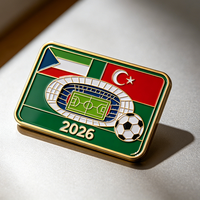Aimant de réfrigérateur en métal personnalisé, écologique, en émail souple, sur le thème du football, avec forme personnalisée, pour souvenir d'événement sportif