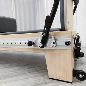 R12-MT Elite Pilates Reformer en Bois d'Érable Réglable, Durable, Écologique et Sain, avec <span class=keywords><strong>Tour</strong></span> à Rail Intégral pour Studio de Fitness Commercial - Product Image 5