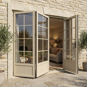 Puerta Plegable Ultra Delgada de Aluminio con Vidrio Panorámico para Hotel de Lujo, Villa, Patio y Balcón, Sistema de Rotura Térmica - Product Image 5
