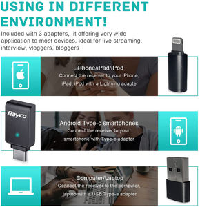 2.4GHz revers micro sans fil Lavalier Microphone cardioïde étui de charge pour iPhone Android ordinateur portable pour <span class=keywords><strong>TikTok</strong></span> YouTube - Product Image 3
