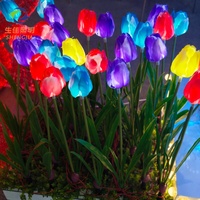 Lampu Taman LED Bentuk Bunga Tulip Tahan Air IP65 Modern 2700K Putih Hangat Lembut Garansi 1 Tahun untuk Natal Luar Ruangan