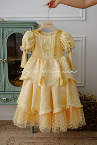 Robe <span class=keywords><strong>de</strong></span> <span class=keywords><strong>princesse</strong></span> élégante en velours brodé pour filles SonnyKids, style court d'<span class=keywords><strong>hiver</strong></span>, luxe léger, pour 5 ans - Product Image 6