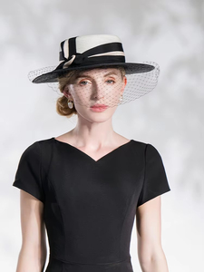 Kirchen hut <span class=keywords><strong>Kentucky</strong></span> <span class=keywords><strong>Derby</strong></span> Fascinator Cap Tea <span class=keywords><strong>Party</strong></span> Cap Eleganter Sonnenhut mit Blumen kopf bedeckung Hochzeit mit breiter Krempe Hüte - Product Image 3