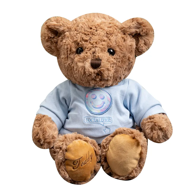 New wear blue hoodie teddy bear peluche khaki felpa con cappuccio orso bambini ragazze regalo di compleanno attività di nozze regalo roba giocattoli